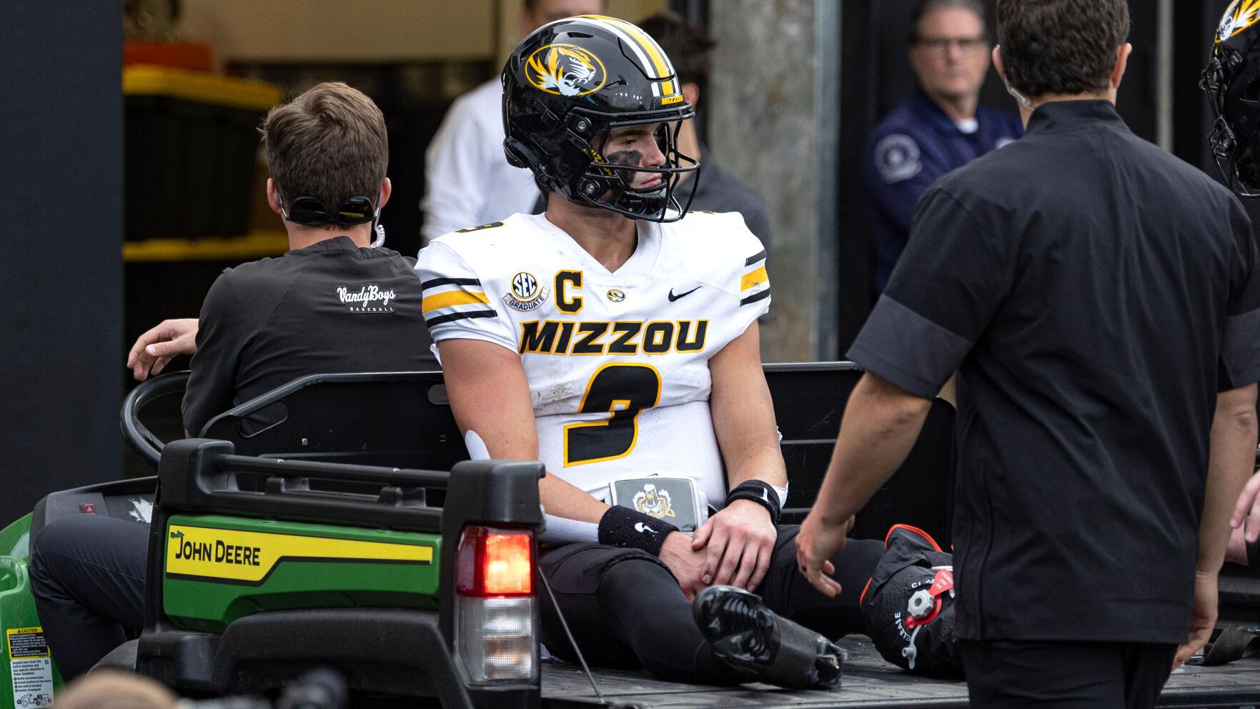Mizzou starting quarterback Beau Pribula could be out 'a while' after serious ankle injury